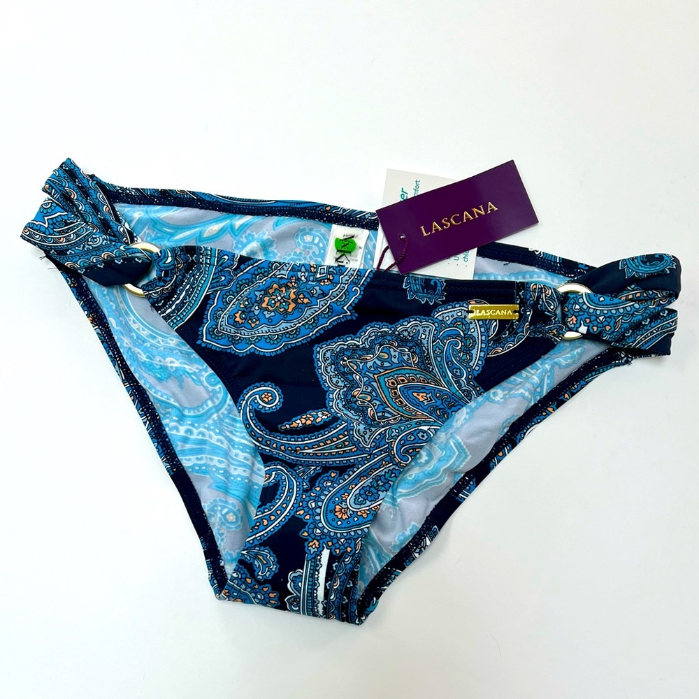 Blue Paisley Bikini Bottoms
